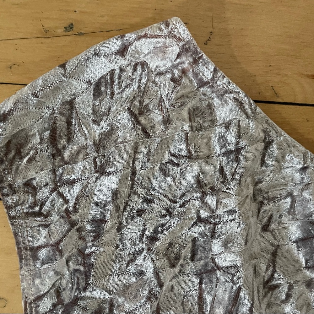 NWOT Private Arts silver velvet bottoms